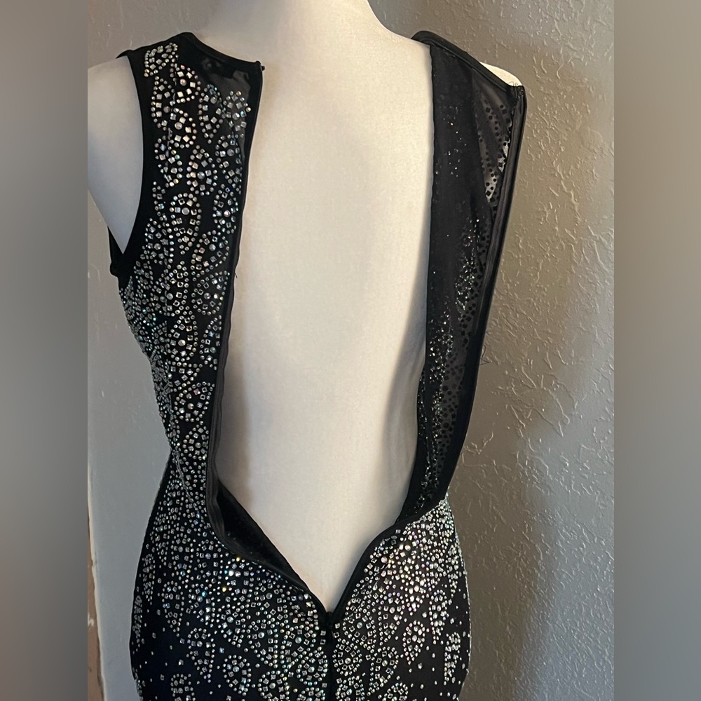 BANJUL SHEER MESH RHINESTONES DRESS - Picture 9 of 14